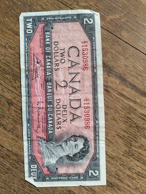 2 Dollar Bill 1954 Canada $2